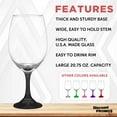 thumbnail image 2 of Rioja Grand Wine Glasses 20.75 oz. Set of 10, Bulk Pack - Perfect for Hotel, Bar, Restaurant or Lounge - Black, 2 of 5