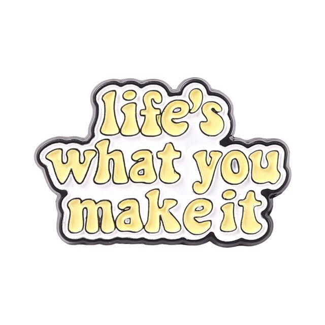 Broche de aleación con letras que añade personalidad a la tendencia de la palabra con un emoticono