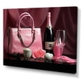 thumbnail image 2 of Designart "Pink Stylish Bag & Champagne IV" Fashion Wall Art Print, 2 of 5