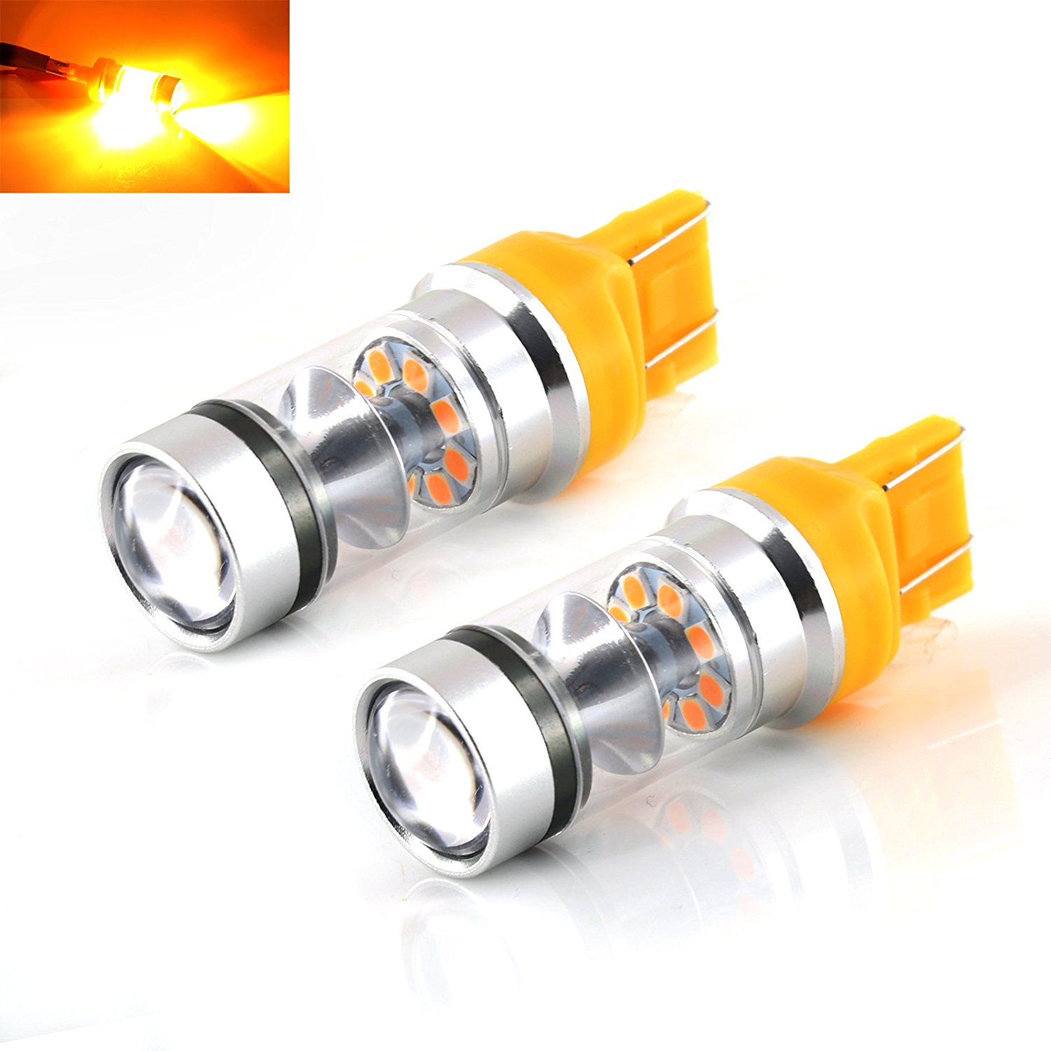 7443 Amber Yellow 40W High Power 3030 Chip LED Projector Turn Signal