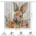 thumbnail image 2 of Watercolor Painting Rabbit With Flowers Shower Curtain 4 Piece Set Rug Toilet Lid Cover And Non-Slip U Shape Mat Happy Easter Waterproof Shower Curtain for Bathroom Decor, 2 of 8