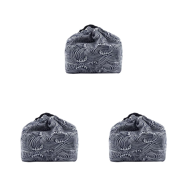 Ounissouiy Bolsa de lino de algodón Bolsa de asas portátil para alimentos al aire libre para acampar en la oficina Type1 NO1