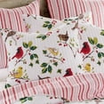 thumbnail image 6 of Thatch Home Joy Birds by Levtex Home - Joy Birds Quilt - Twin - Birds and Holly - Red, Green, Citron, Taupe, Brown - Quilt (68x86in.) - Reversible - Cotton/Poly, 6 of 7