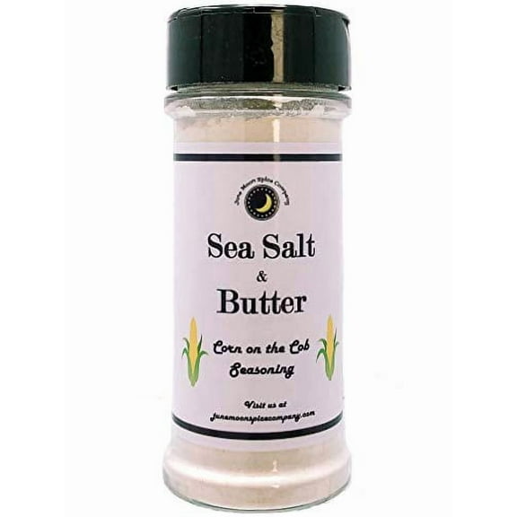 Sea Salt & Butter Corn on the Cob Seasoning | Premium | Large Shaker | Crafted in Small Batches by June Moon Spice Company