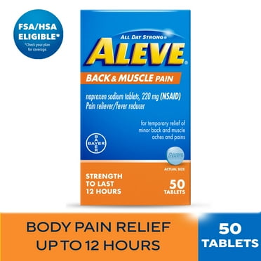 Aleve Back & Muscle Pain Reliever Naproxen Sodium Tablets, 50 Count