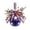 Blue, variant on PSVFUJZ 4th of July Door Decorations Patriotic Wall Decor Memorial Day Hanging Decoration Red White and Blue American Metal Bell for Home Wall Window