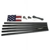 Valley Forge Flag All-American Series 3 x 5 Foot Nylon US American Flag Kit with 18-Foot Black Steel In-Ground Pole and Hardware