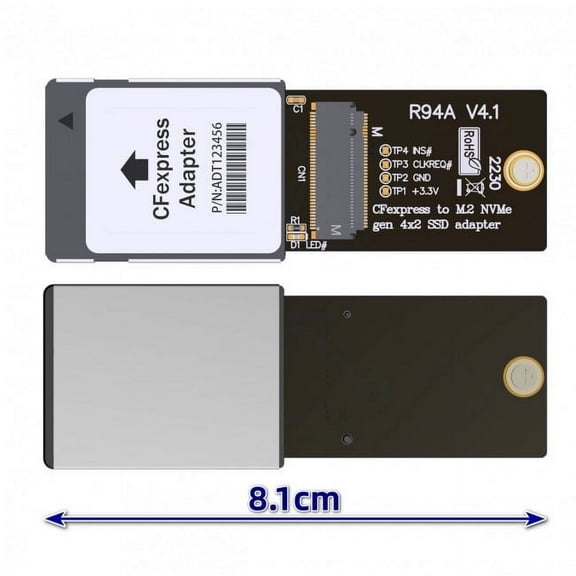 FVH CF-Express Type-B to NVMe 2230 M.2 M-Key CH SN530 SSD Adapter CFE for XBOX Series XS PCIe4.0 Expansion Memory Card