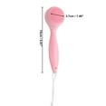 thumbnail image 4 of 1 Pc Soft Silicone Facial Cleansing Brush with Long Handle Pink 5.91"x1.77", 4 of 6