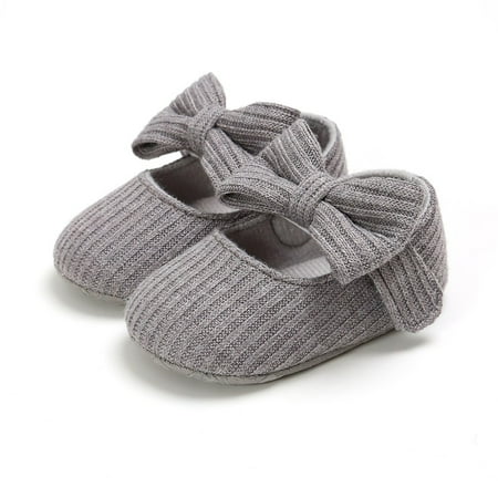 

Multitrust Toddler Baby Girls Princess Shoes Cute Bowknot Knitted Soft Sole Sneaker
