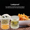 thumbnail image 4 of Plastic Vegetable Hourglass Jar Silicone Lid Spice Fresh Keeping Container Kitchen Restaurant Juice Separator Bottle, 4 of 9