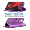 thumbnail image 3 of Njjex Wallet Cases for iPhone 11 Pro / 11 / 11 Pro Max / XI Pro Max 2019, Premium PU Leather Case with Kickstand Card Holder ID Slot & Wristlet Shockproof Protective Cover, Purple, 3 of 7