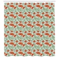 thumbnail image 3 of Flower Shower Curtain, Flourishing Composition of Nature Growth Spring Season Poppies, Fabric Bathroom Set with Hooks, 69W X 70L Inches, Baby Blue Vermilion and Green, by Ambesonne, 3 of 3