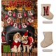 thumbnail image 4 of Decoración navideña en forma de calcetín con pancarta de arpillera, decoración colgante para interiores y exteriores, decoraciones navideñas rústicas para chimenea, suministros par, 4 of 5