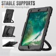 thumbnail image 5 of For iPad 6th/5th Generation Case 9.7 inch 2018/2017, 360 Rotating Shockproof Cover with Stand, Handle, Shoulder Strap, Black, 5 of 7