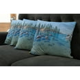 thumbnail image 5 of Ambesonne Landscape Throw Pillow Cover 4 Pack, Calm Still Water Rocks, 20", Blue Grey Green, 5 of 5