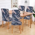 thumbnail image 2 of Yayeee 2 Pack Dining Chair Covers Stretch Parson Chairs Slipcovers Seat Protector, Black Stripes, 2 of 6