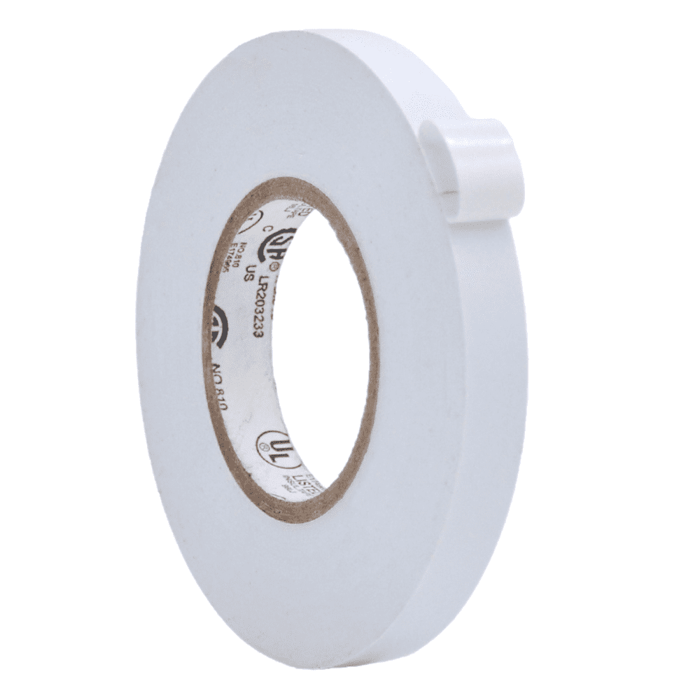 WOD Tape White Electrical Tape General Purpose 3/8 in. x 66 ft. High