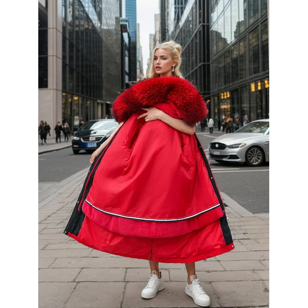 Abrigo de tres piezas de una pieza para mujer nuevo estilo largo desmontable forro de lana a la moda Chaqueta de algodón cálida ropa de trabajo