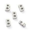 thumbnail image 3 of 5pcs Tarnish Resistant 304 Stainless Steel Alphabet Stainless Steel color Letter.B 8x5x3mm Hole: 1.8mm, 3 of 3