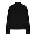 thumbnail image 5 of felwors Women's Faux Suede Cropped Jacket Casual Lightweight Fall Fashion 2025 Winter Coats Outerwear Trendy Clothes Black, XXL, 5 of 5