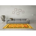 thumbnail image 3 of Ahgly Company Indoor Square Oriental Yellow Traditional Area Rugs, 8' Square, 3 of 4
