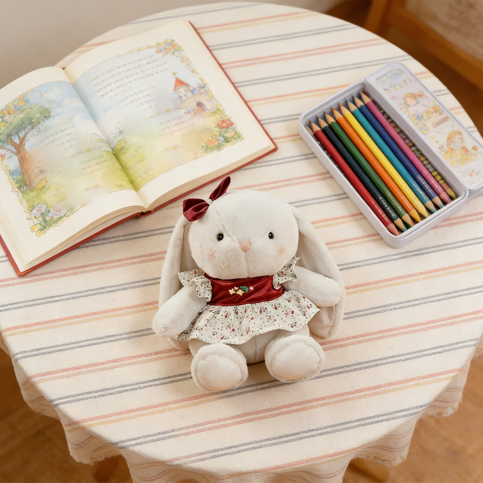 zhonghuaying Cute Bunny Stuffed Animal, 4 Color Styles & 2 Sizes (20cm/30cm), Soft Plush Toy, Adorable Rabbit Plushie Gift for Boys Girls (A丨20cm)
