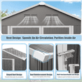 thumbnail image 3 of 6' x 4' Outdoor Storage Shed with Base, ENYOPRO Galvanized Metal Garden Tool Shed with Lockable Double Doors, Sloped Roof & Vent for Backyard Patio Lawn, Gray, 3 of 7