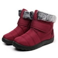 thumbnail image 2 of Siilsaa Boots Womens Womens Twin Button Fully Lined Waterproof Winter Snow Boots Red,7, 2 of 5