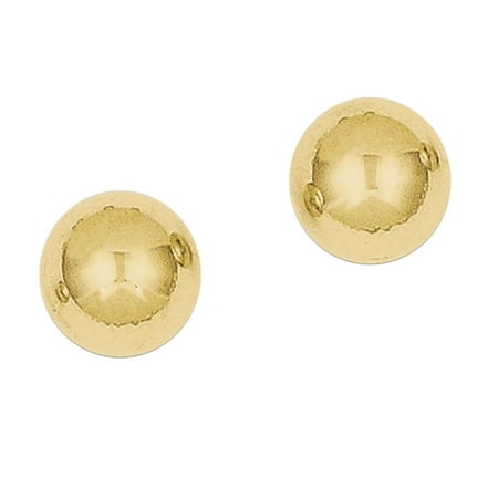10k Polished 6mm Ball Post Earrings