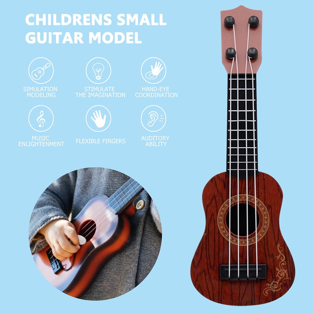 Ukelele Infantil De 4 Cuerdas – Juguete Musical Con Textura De Madera, Perfecto Para Principiantes
