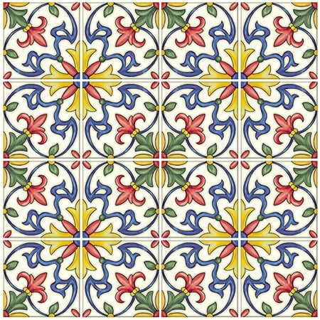 InHome Tuscan Tile 10 in. x 10 in. Peel and Stick Resin Backsplash Tiles (4-Pack)