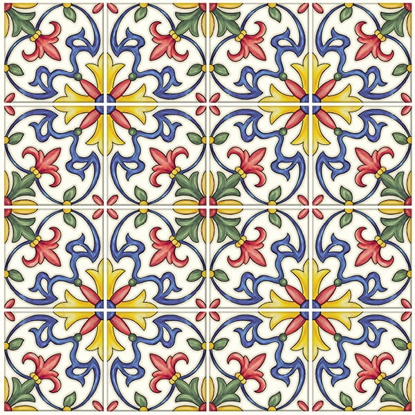 Inhome Tuscan Tile 10 In X 10 In Peel And Stick Resin Backsplash Tiles 4 Pack Walmart Com Walmart Com
