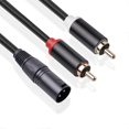 thumbnail image 2 of 2m/1m Audio Rca Cable Male To 2 Xlr 3 Pin Male Female Cannon Amplifier Mixing Plug Av Cable, 2 of 5