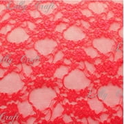 Strawberry Giselle STRETCH Lace 58 Inch Fabric 5 Yard Bold