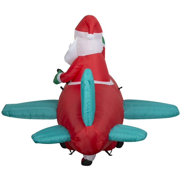 Airblown® Animated Santa in Vintage Airplane 61