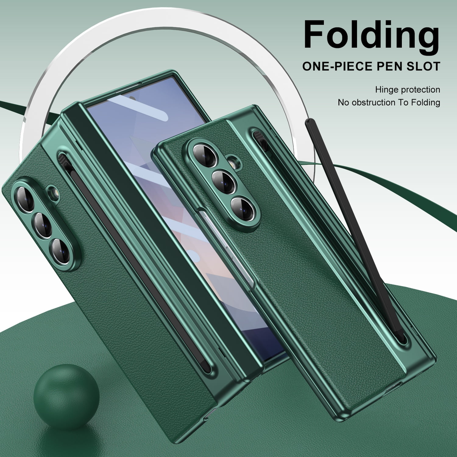 Hinge Protection Samsung Fold Cases For Samsung Galaxy Z Fold Case With S  Pen Holder Slim Stylus, Z Fold PU Leather Phone Case With Built-in Screen  Protector, Hinge Protection For Samsung Z ...