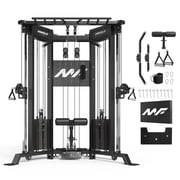 Mikolo Cable Crossover Machine with 400lbs Weight Stack, Functional Trainer with Independent Double Pulley System, 2000lbs Multi-Functional Chest Fly Machine, Lat Pulldown Machine