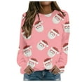 thumbnail image 1 of Sweat à Capuche Manches Longues Col Rond Imprimé Flocon de Neige Mode Automne et Hiver pour Femmes, 1 of 5