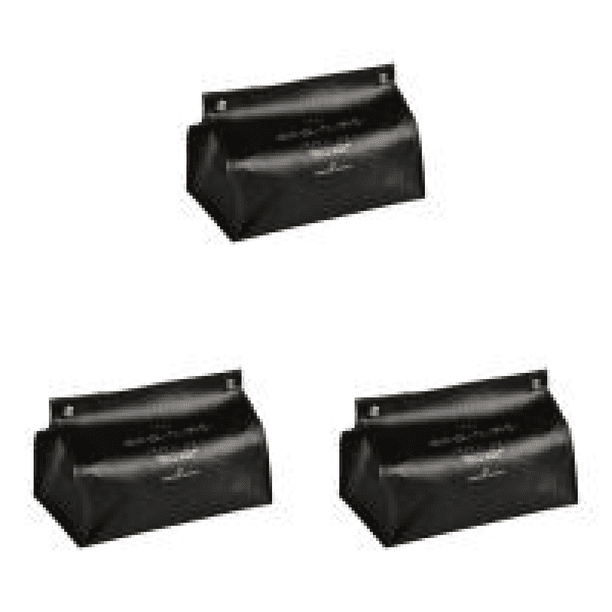 Caja de pañuelos Servilleta de escritorio de cuero plegable Contenedor de papel (C) Negro