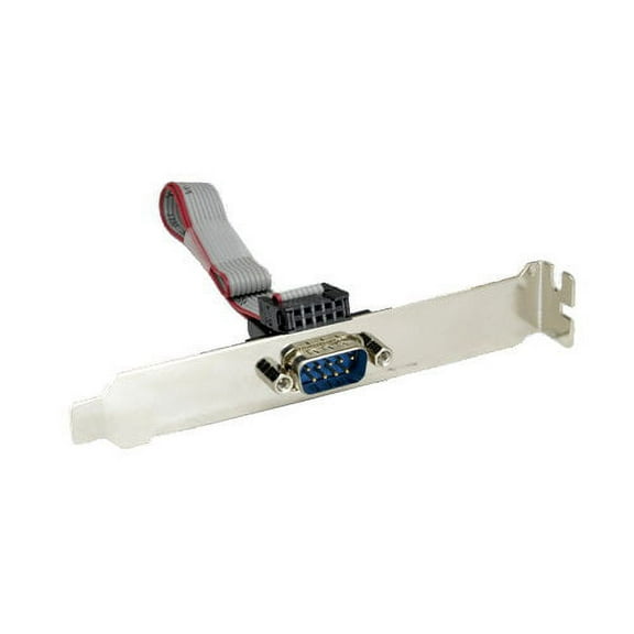 Kentek 12 Inch IN DB9 Serial Expansion Port Bracket RS-232 COM AT Everex D-Sub 9 Pin Male to IDC 10 Pin Female M/F for PC Mac Linux MotherBoard Header