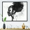 thumbnail image 2 of Designart 'Black and White Portrait of African American Woman I' Modern Framed Canvas Wall Art Print, 2 of 5