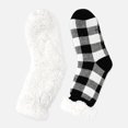 thumbnail image 5 of Slipper Socks for Women with Grippers Non Slip Fuzzy Grip Winter Warm Cozy Thick Comfy Soft Fleece Cabin Socks, 5 of 6