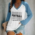 thumbnail image 2 of Chandails à Col Rond Légers Décontractés pour Femmes à Manches Longues, T-Shirt à Enfiler Imprimé Graphique de Football, Hauts Athlétiques pour Femmes, Coupe Ample, Chemises d'Été pour Femmes, Chemise d'Été pour Femmes, Chemise à Rayures pour Femmes, 2 of 4