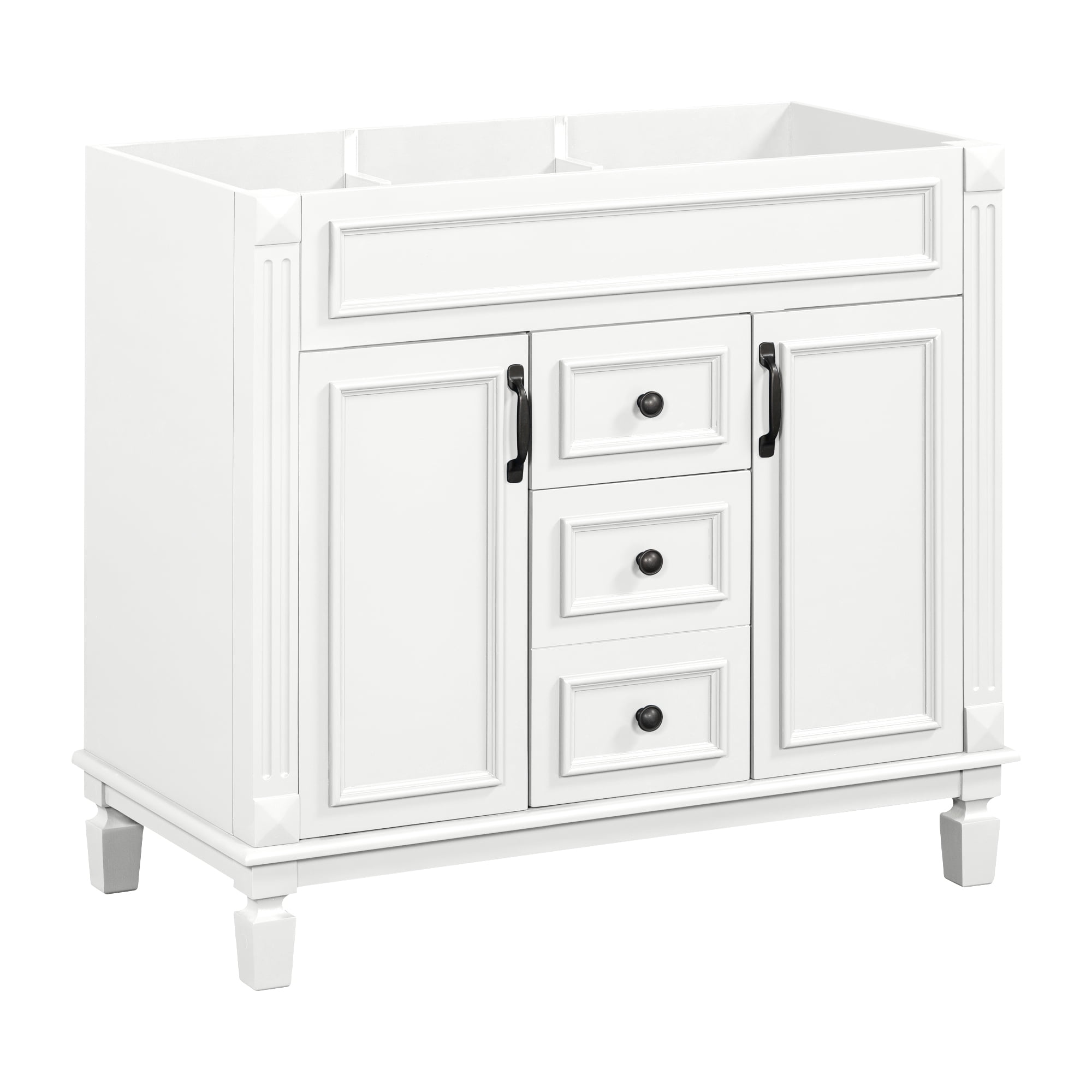 Euroco 36'' Bathroom Vanity without Top Sink, Cabinet only, Modern Bathroom Storage Cabinet with 2 Soft Closing Doors and 2 Drawers