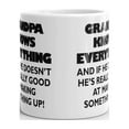 thumbnail image 3 of Grandpa Knows Everything Funny Coffee Tea Ceramic Mug Office Work Cup Gift15 oz, 3 of 3