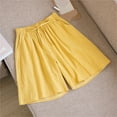 thumbnail image 4 of Casual Shorts for Women Drawstring Sweat Elastic Waist Running Workout With Pockets Wide Leg Pants Summer Shorts, 4 of 5