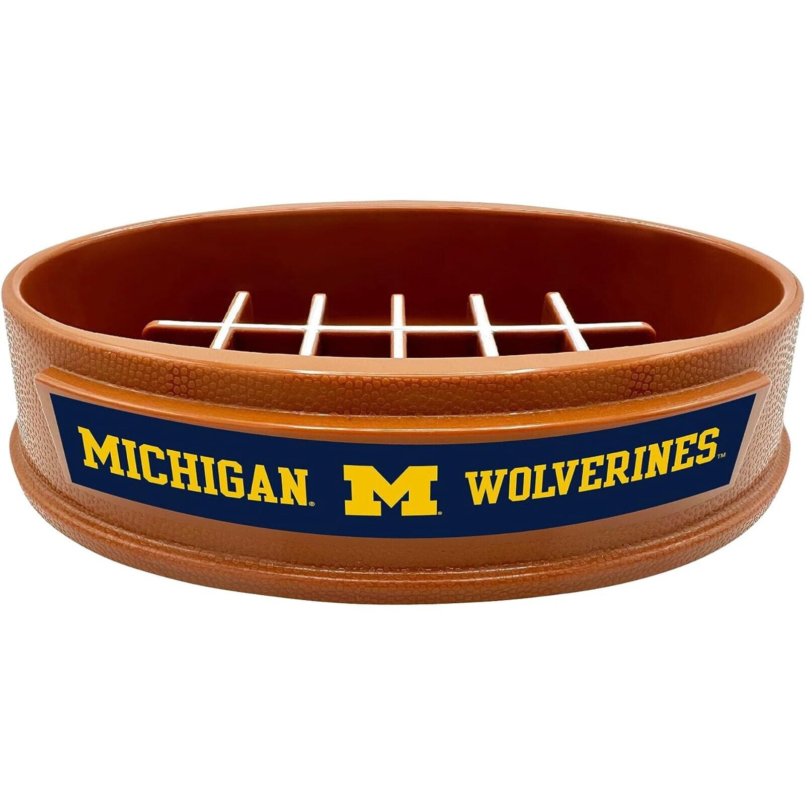 Pets First NCAA Michigan Wolverines Super-Bowl Slow Feeder Bowl for Dogs and Cats with Non-Slip Mat