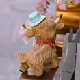 thumbnail image 6 of Highland Cow Resin Figurine Spring Highland Cow Gnomes with Flower for Spring Summer Garden Table Shelf Home Decor Calf Gnome Herd Gifts, 6 of 8