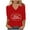 Red, variant on Women's Festive V Neck Blouse with 3/4 Sleeve and Classic Merry Christmas Wording Tees Tshirts Tops Shirts My Items
